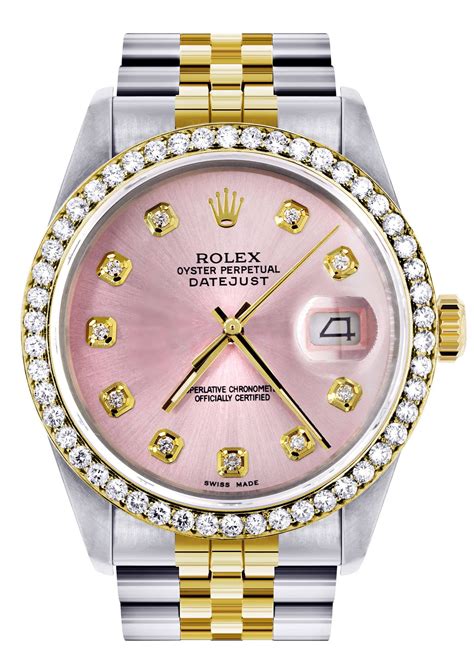 rolex datejust 36 acciaio oro rosa|rolex 36mm datejust diamond bezel.